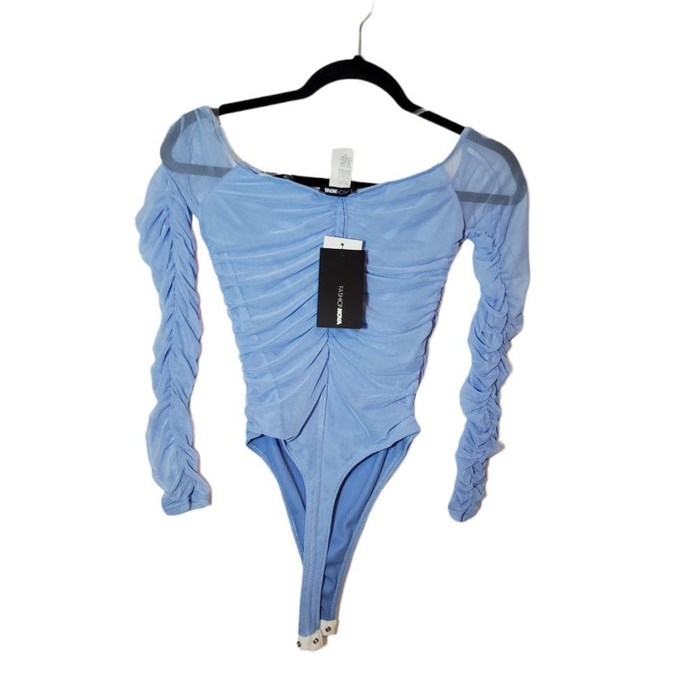 NWT Pantiblusa Nueva - Fashion Nova Blue Top. Size S